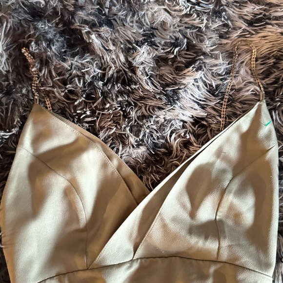 TopShop NWT Women’s Green Babydoll Satin Tunic Tank Top Size 2​ - Picture 6 of 8